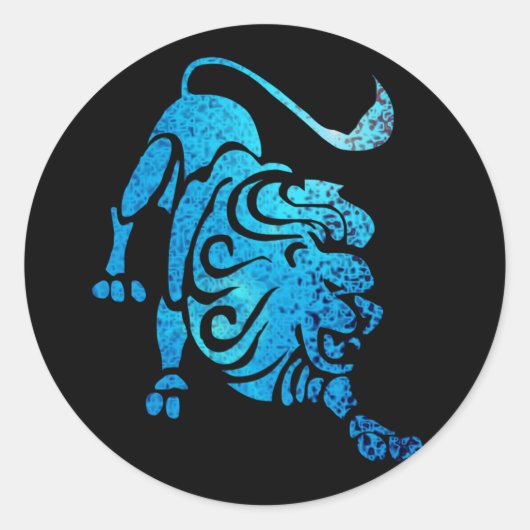 ステッカー座レオ ラウンドシール (正面)