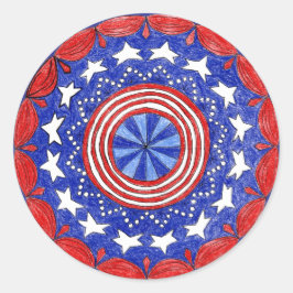 ステッカー愛国的ラウンド ラウンドシール