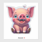 ステッカー愛好家が集まる豚のステッカー シール (シート)