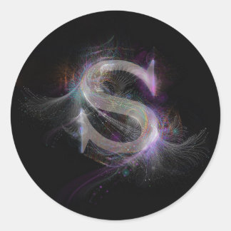 ステッカー文字S ラウンドシール