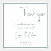 ステッカー来ありがとう スクエアシール (正面)