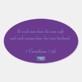 ステッカー楕円（紫色の三角形） RFPMDesigns ©️ 2024 楕円形シール (正面)