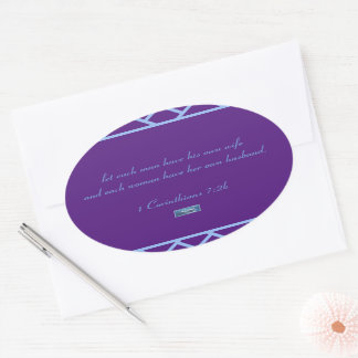 ステッカー楕円（紫色の三角形） RFPMDesigns ©️ 2024 楕円形シール