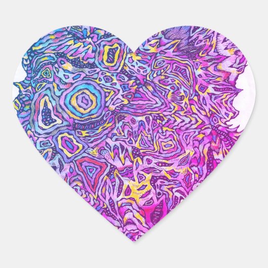 ステッカー楽園。 ハートシール (正面)