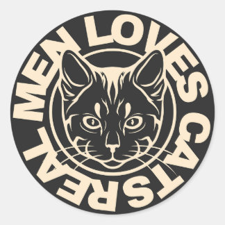 ステッカー猫好き ラウンドシール