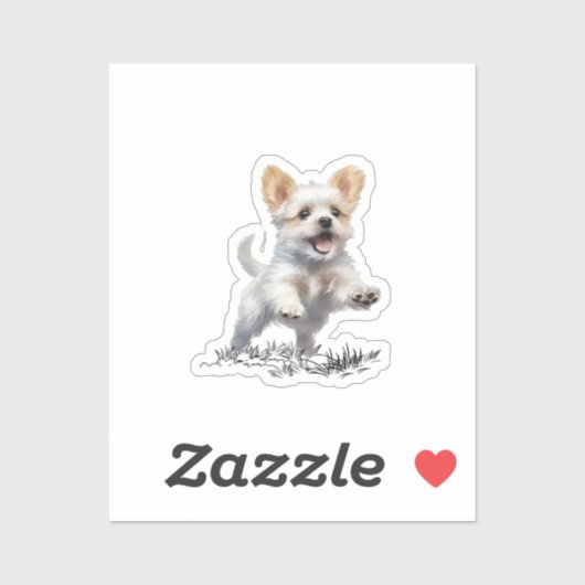ステッカー用のかわいい子犬  シール (シート)
