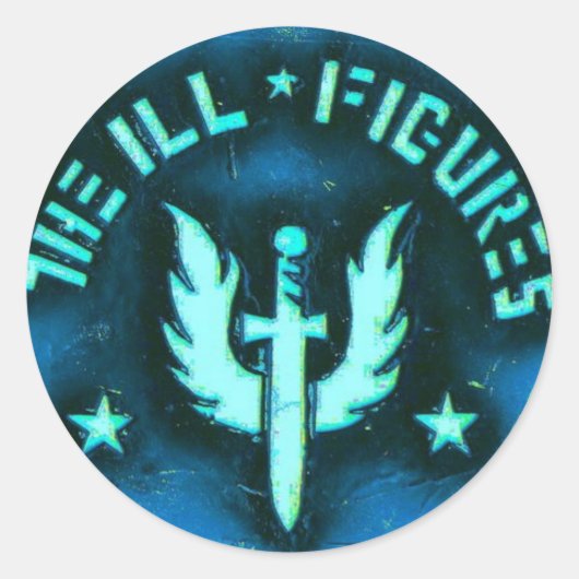 ステッカー短剣 ラウンドシール (正面)