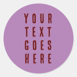 ステッカー編集テキストはこちら紫のバーガンディ ラウンドシール