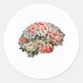 ステッカー美しい枕のデザインzazzer恋人a ラウンドシール (正面)