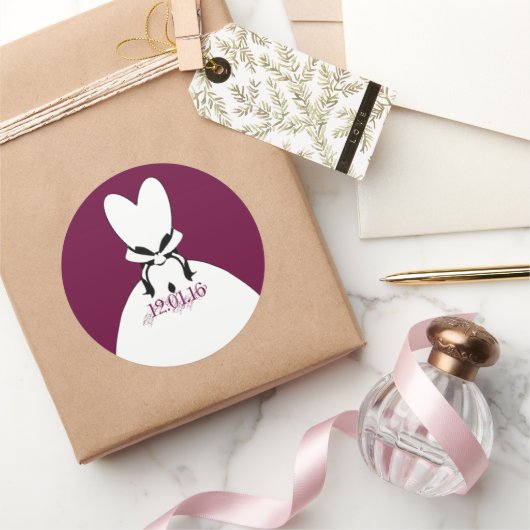 ステッカー色をイベントに合わせて変更 ラウンドシール (ギフト)