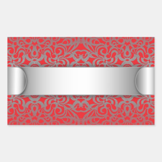 ステッカー花の抽象的な背景 長方形シール (正面)