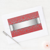 ステッカー花の抽象的な背景 長方形シール (封筒)