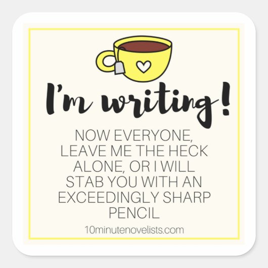 ステッカー警告だ! スクエアシール (正面)