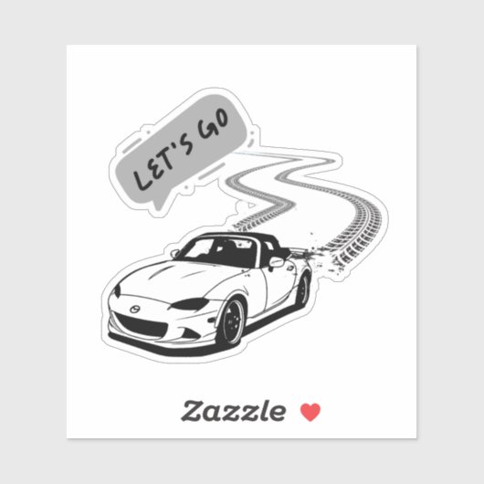 ステッカー車に行こう シール (シート)