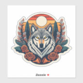 ステッカー魔法ウルフインスパイア創造 シール (シート)