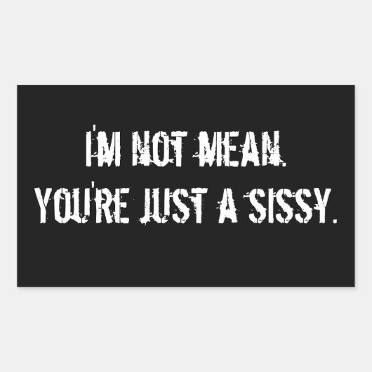 ステッカー4パック：シッシー 長方形シール (正面)