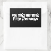 ステッカー4パック:ニーソックス 長方形シール (バッグ)