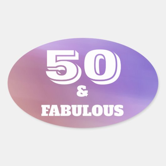 ステッカー50と素晴らしいステッカー 楕円形シール (正面)