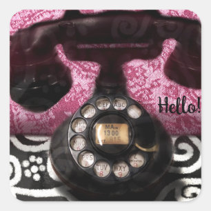ステッカー – お洒落ヴィンテージ電話Hello Art