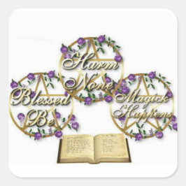 ステッカー：なし害 スクエアシール