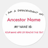 ステッカー – の子孫… (正面)