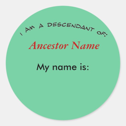 ステッカー – の子孫… (正面)