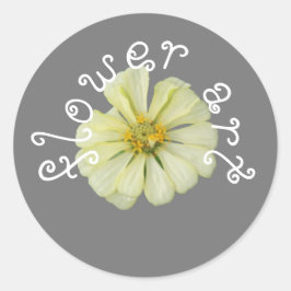 ステッカー アート 白い花