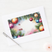 ステッカー、クリスマスオーナメント、 長方形シール (封筒)