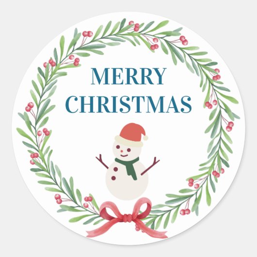 ステッカー クリスマスツリー 雪だるま クリスマスパーティー I (正面)