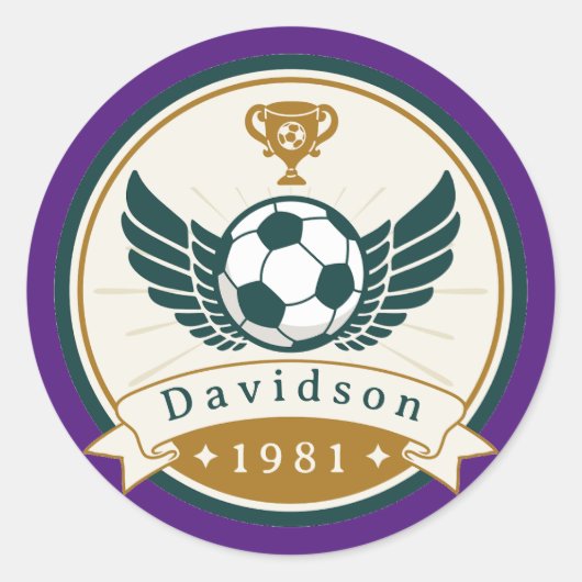 ステッカー – サッカーパーソナライズされた- – 名前の追加 (正面)