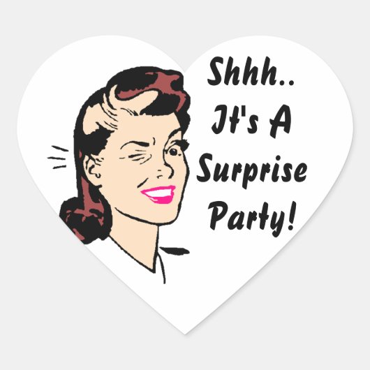 ステッカー…サプライズパーティーだ！ウィンクシール ハートシール (正面)