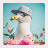 ステッカー、シーガルカメラ、フラミンゴブルーバックのセット ラベル (デザイン1)