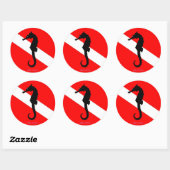 ステッカー – シーホースのダイビングフラグ (シート)