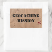 ステッカー：ジェカチングミッション、古い地図 長方形シール (バッグ)