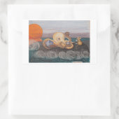 ステッカー：ティータイム 長方形シール (バッグ)