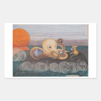 ステッカー:ティータイム 長方形シール