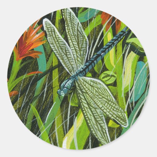 ステッカー「ドラゴンフライ」 ラウンドシール (正面)
