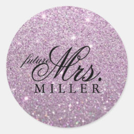 ステッカー - パープルグリッター ファブ 未来のMrs.