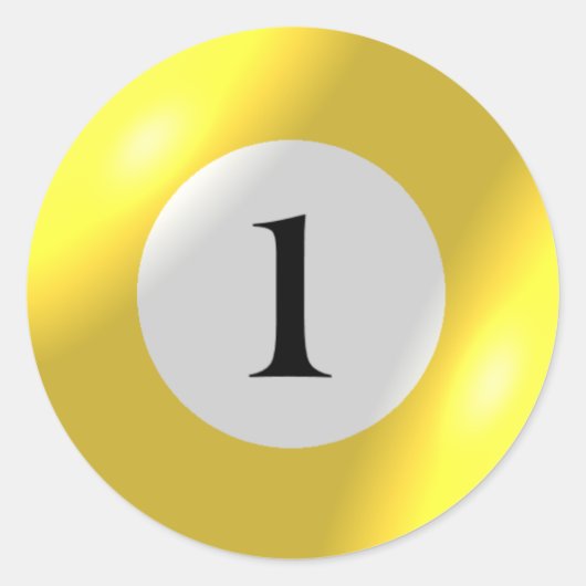 ステッカー – ビリヤード – 1ボール (正面)