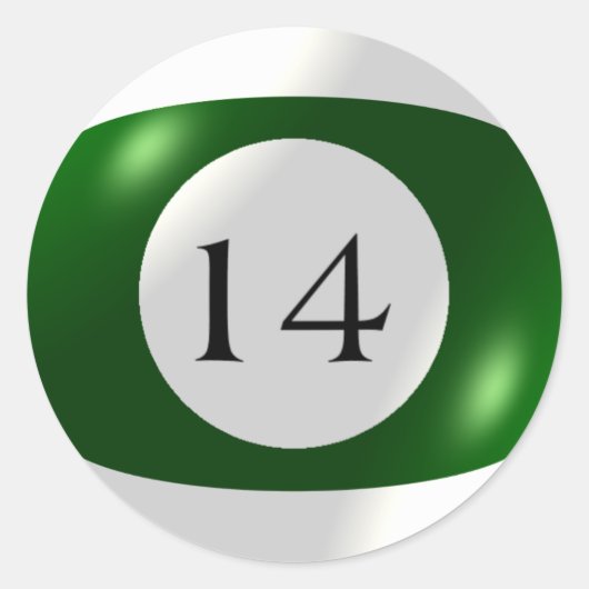 ステッカー – ビリヤード – 14ボール (正面)