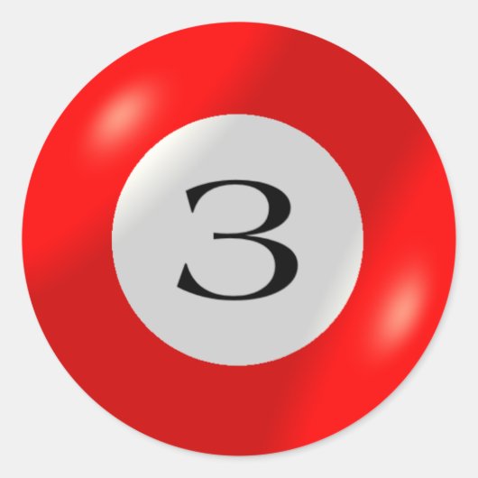 ステッカー – ビリヤード – 3ボール (正面)