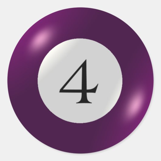 ステッカー – ビリヤード – 4ボール (正面)