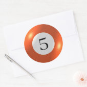 ステッカー – ビリヤード – 5ボール (封筒)