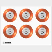 ステッカー – ビリヤード – 5ボール (シート)