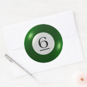 ステッカー – ビリヤード – 6ボール (封筒)
