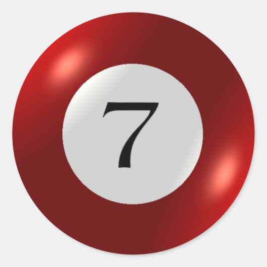 ステッカー – ビリヤード – 7ボール (正面)