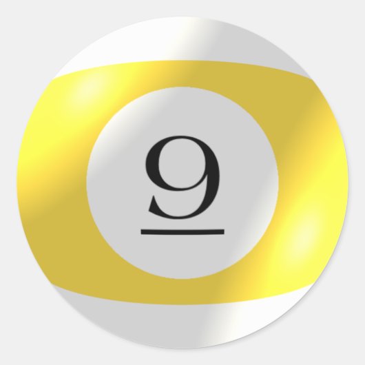 ステッカー – ビリヤード – 9ボール (正面)