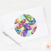 ステッカー – ビーチサンダルポップ・アートのアート (封筒)