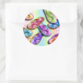 ステッカー – ビーチサンダルポップ・アートのアート (バッグ)