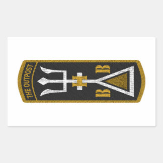 ステッカー：ホワイト/ OP-BHB 長方形シール